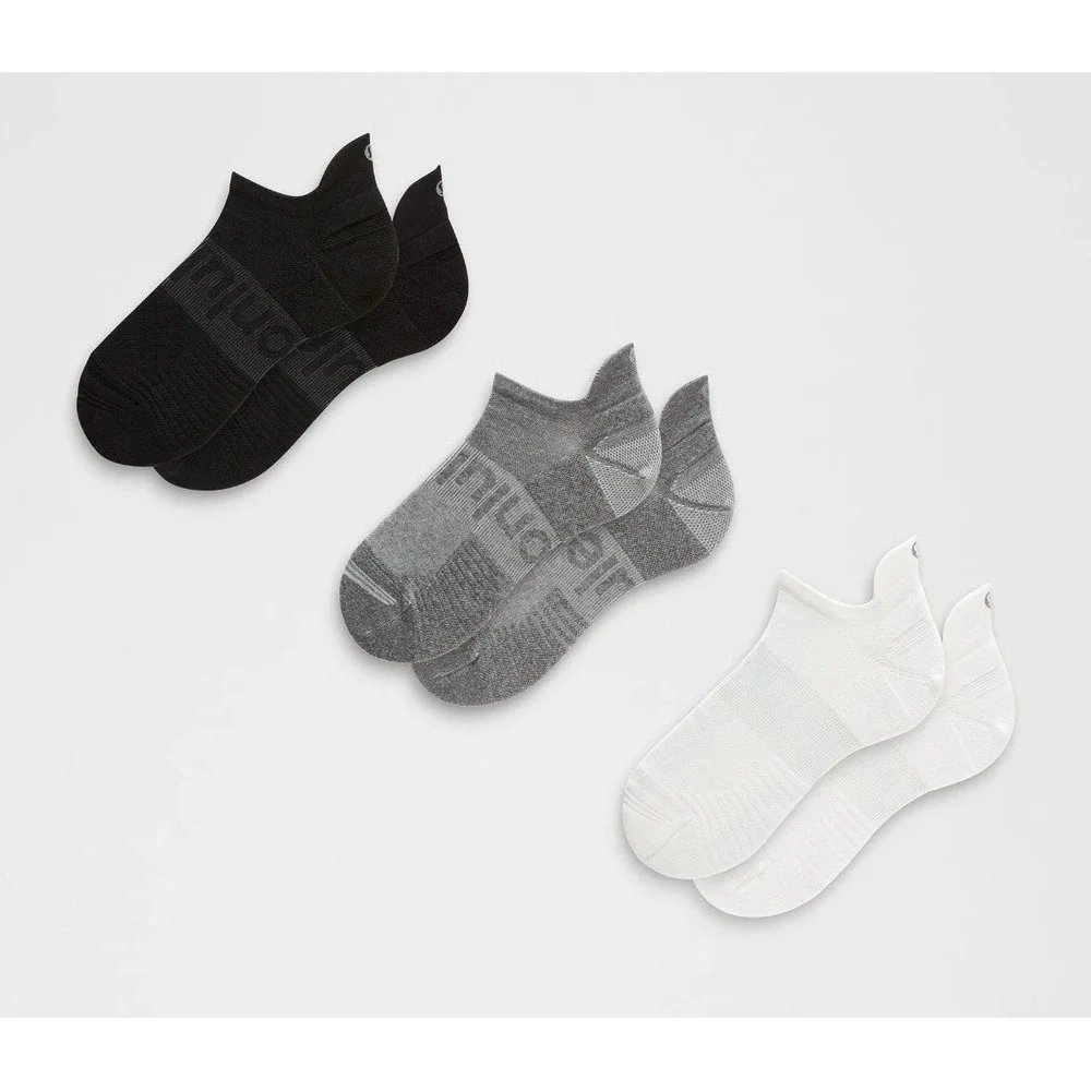 Lululemon Power Stride No-Show Socks 3 Pack Active Heel Grip